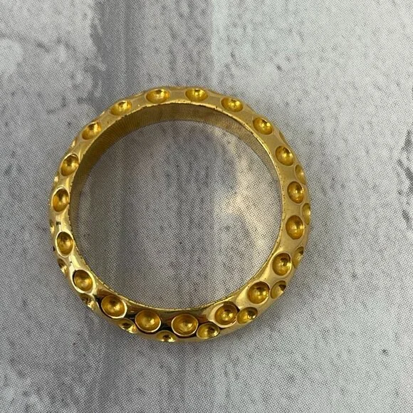 Gold Hermès Dots Scarf Ring Golden - Preowned - Picture 3 of 5